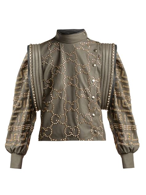 crystal jacket gucci|Gucci coats for women.